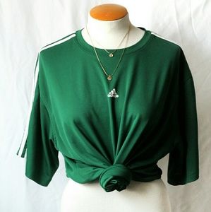 Green adidas training jersey